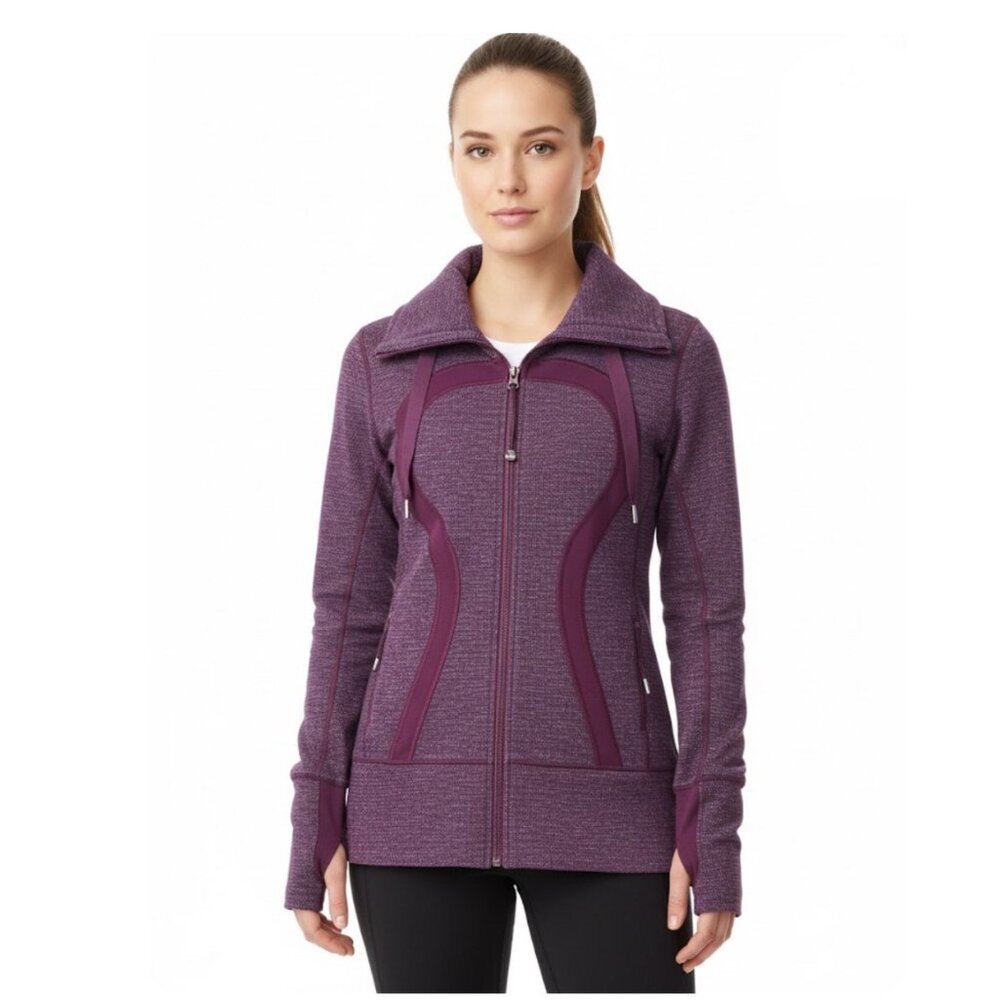 Lululemon Athletica Scuba Women's Burgundy Hoodie Jacket Size 8